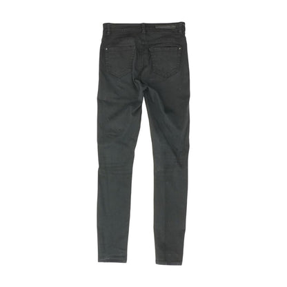 Black Solid Skinny Leg Jeans