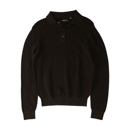 Brown Solid Pullover Sweater