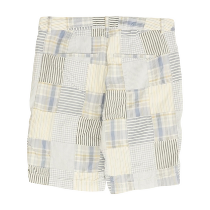 Blue Plaid Chino Shorts