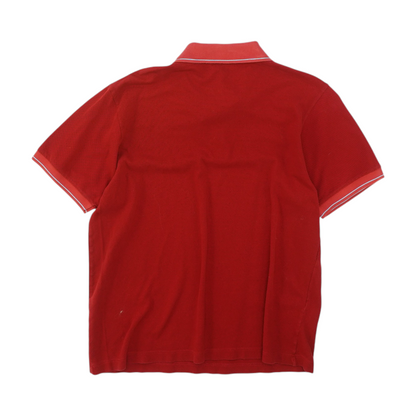 Red Solid Short Sleeve Polo