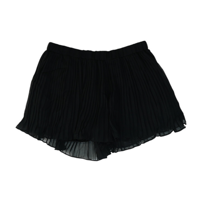 Black Solid Casual Shorts