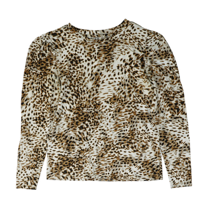 Brown Animal Print Blouse