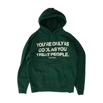 Green Solid Hoodie Pullover