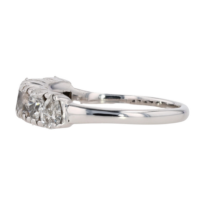 1 3/8 ctw 10K White Gold Diamond Band Ring
