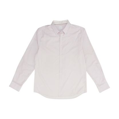 Pink Abstract Long Sleeve Button Down