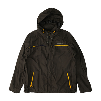 Gray Solid Rain Jacket