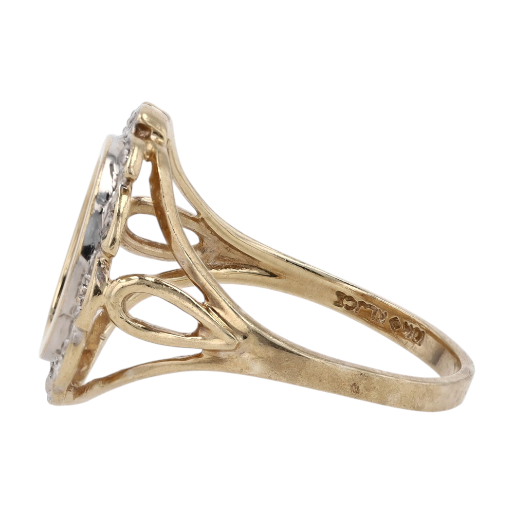 10K Two-Tone Gold Diamond Fashion Ring