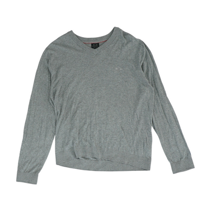 Gray Solid Pullover Sweater