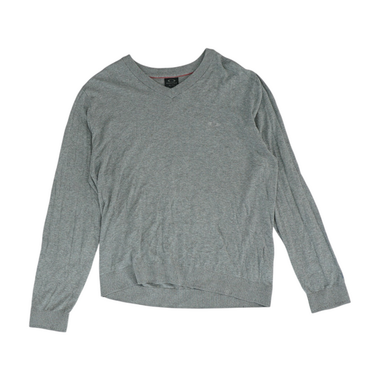Gray Solid Pullover Sweater