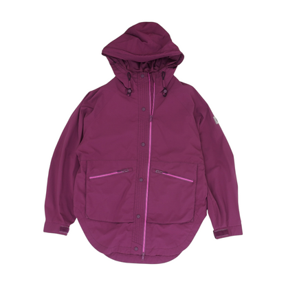 Maroon Solid Rain Jacket
