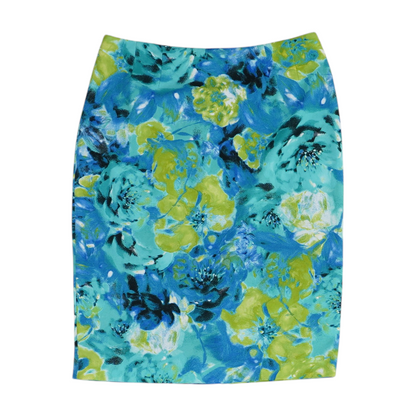 Blue Floral Mini Skirt
