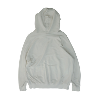 White Solid Hoodie Pullover