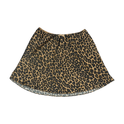 Tan Animal Print Mini Skirt