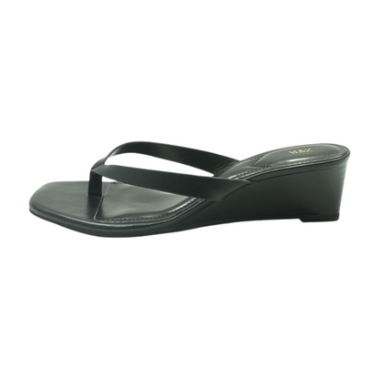 Black Wedged Sandals