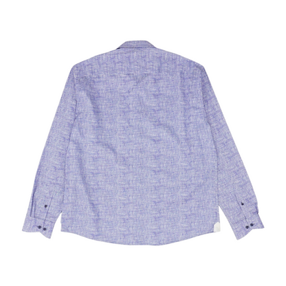 Blue Print Long Sleeve Button Down