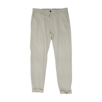 Beige Solid Chino Pants