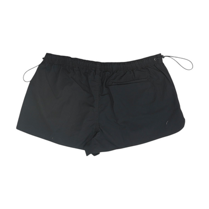 Black Solid Active Shorts