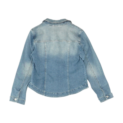 Blue Solid Denim Jacket