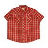 Red Plaid Short Sleeve Button Down