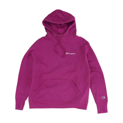 Magenta Solid Hoodie Pullover