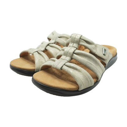 Silver Casual Slide Sandals