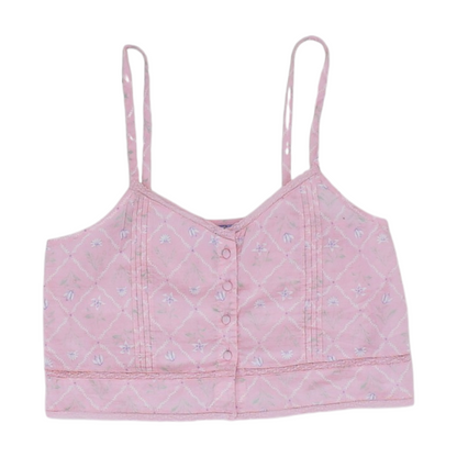 Pink Floral Pajama Top