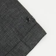 Black Solid Short Sleeve Button Down