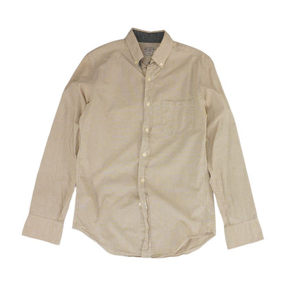 Khaki Check Long Sleeve Button Down