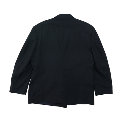 Navy Short Houndstooth Blazer