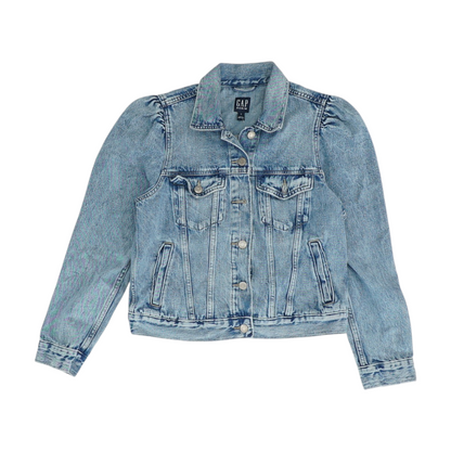 Blue Solid Denim Jacket