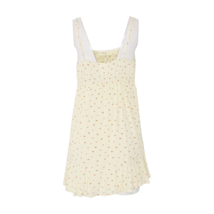 Yellow Floral Mini Dress