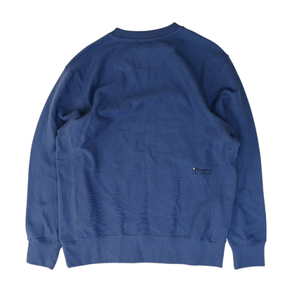 Blue Solid Sweatshirt Pullover