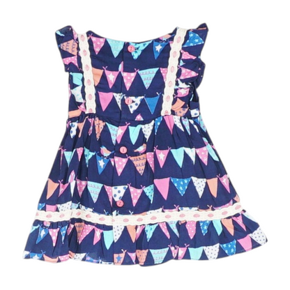 Navy Print Dress