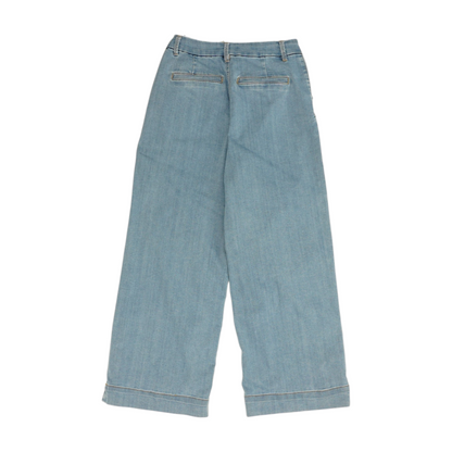 Blue Petite Wide Leg Jeans