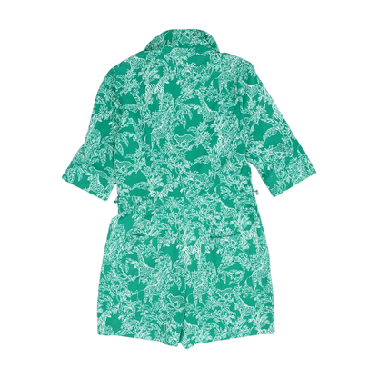 Green Graphic Romper