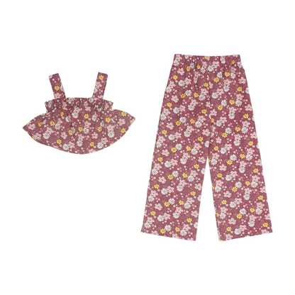 Mauve Floral Set