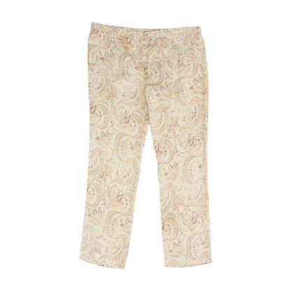 Beige Floral Pajama Bottom