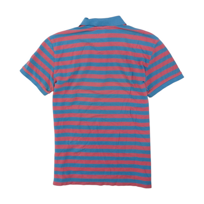 Blue Striped Short Sleeve Polo