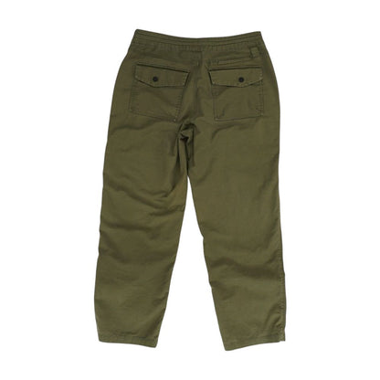 Green Solid Casual Pants