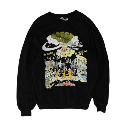 Black Solid Sweatshirt Pullover
