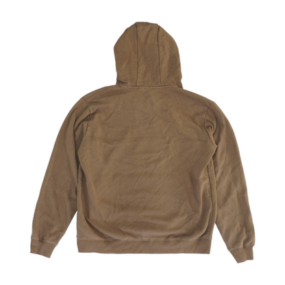 Brown Solid Hoodie Pullover