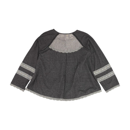 Gray Eyelet Blouse