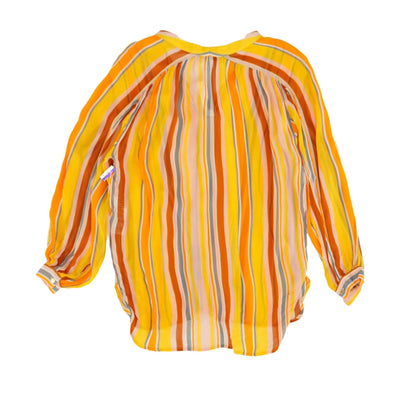 Multi Striped Long Sleeve Blouse