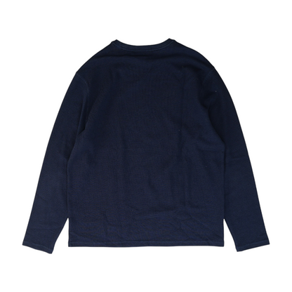 Navy Solid Sweatshirt Pullover