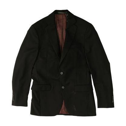 Black Solid Suit Jacket