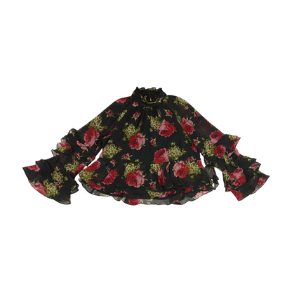 Black Floral Blouse