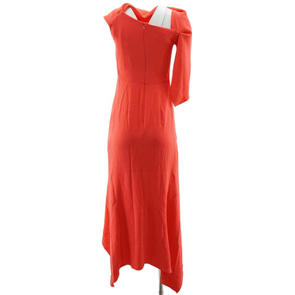 Coral Embroidered Detail Maxi Dress