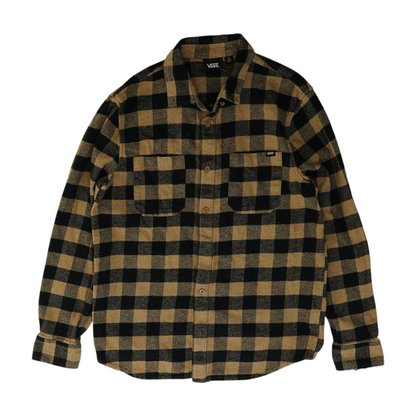 Black Plaid Flannel Button Down