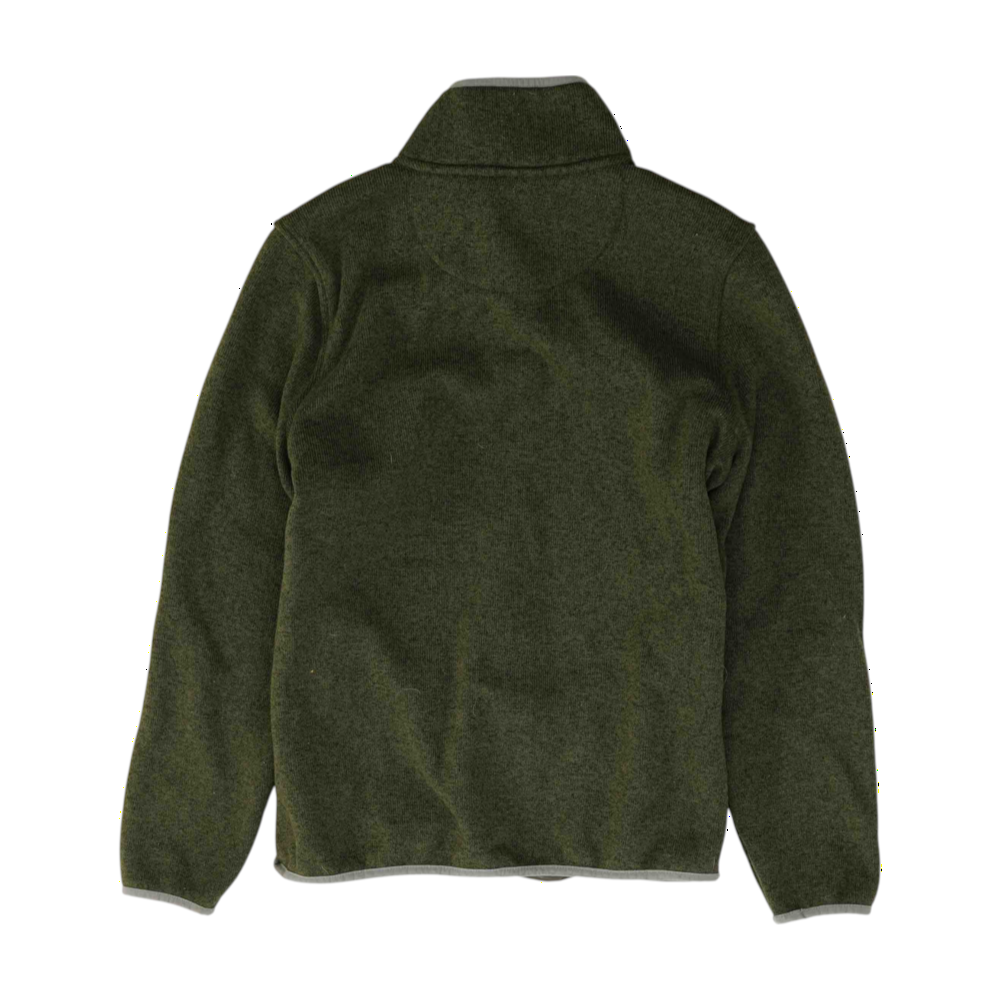 Green Solid 1/4 Zip Pullover