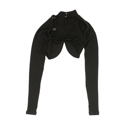 Black Cropped Blouse